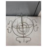 Set of 3 Metal Wire Carriers for Bowls and Bottles