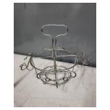 Set of 3 Metal Wire Carriers for Bowls and Bottles