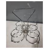 Set of 3 Metal Wire Carriers for Bowls and Bottles