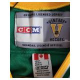 Signed CCM Vintage Minnesota North Stars Hockey Jersey, Adult Large