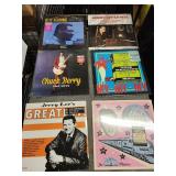Collection of 6 Classic Rock and Soul Vinyl Records Ft. Elvis Presley, Chuck Berry, Jerry Lee Lewis, Otis Redding
