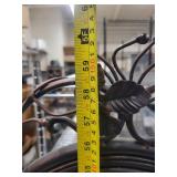 Victoria Station Decorative Metal Standing Floor Clock with Leaf Accents