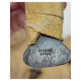 Lot of 4 Vintage Fixed Blade Knives including Camillus and WECO Japan