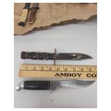 Lot of 4 Vintage Fixed Blade Knives including Camillus and WECO Japan