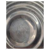 Vintage Sterling Silver Empire Candlesticks and Silver Plated Tableware Set