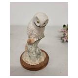 Set of 3 Porcelain Bird Figurines Boehm Sparrow Hawk and Floral Perched Birds