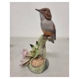 Set of 3 Porcelain Bird Figurines Boehm Sparrow Hawk and Floral Perched Birds