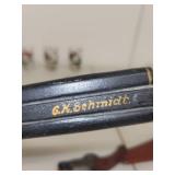 Pair of G.M. Schmidt Decorative Toy Shotguns and 4 Pheasant Drinking Glasses