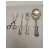 Collection of 4 Vintage Silverplate Serving Utensils
