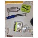 Turntable Accessory Lot Including Headshell, Fuses, Manuals, and Audio-Technica AT15S/LC Box