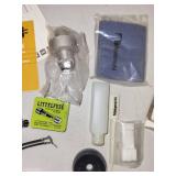 Turntable Accessory Lot Including Headshell, Fuses, Manuals, and Audio-Technica AT15S/LC Box