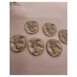 Set of 6 Angel Tokens and 1 Pewter Acorn Charm