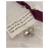 Set of 6 Angel Tokens and 1 Pewter Acorn Charm