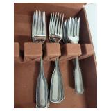 J.B. Hudson Co. Silverplate Flatware Set with Wooden Case