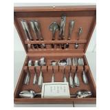 J.B. Hudson Co. Silverplate Flatware Set with Wooden Case