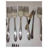 Vintage Silver Plate Serving Forks and Utensils Assortment - The Old Dutch, Wm Rogers, Others