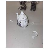 Set of 6 Decorative Salt and Pepper Shakers - Porcelain Floral and Dog Designs