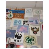 Collection of Conservation, Automotive, and Promotional Stickers and Decals