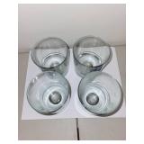 Set of 4 Wolves Logo Whiskey Glasses One Hungry Pack