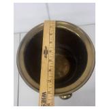 Vintage Brass Hammered Champagne Ice Bucket with Side Handles