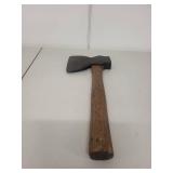Vintage Wood-Handled Hatchet with Steel Head