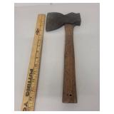 Vintage Wood-Handled Hatchet with Steel Head