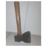 Vintage Wood-Handled Hatchet with Steel Head