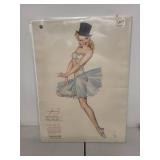 1946 Esquire Pin-Up Calendar Page by Varga January Art Print