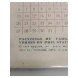 1946 Esquire Pin-Up Calendar Page by Varga January Art Print