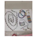 Collection of Beaded Jewelry, Bracelets, Necklaces, and Handmade Accessories