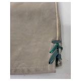 Vintage Leather Lederhosen Shorts with Green Trim and Button Detailing