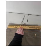 Vintage Leather Lederhosen Shorts with Green Trim and Button Detailing