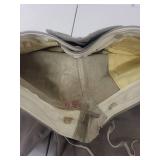 Vintage Leather Lederhosen Shorts with Green Trim and Button Detailing