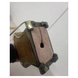 Vintage Brass Table Lamp with Fabric Shade