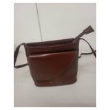 Vera Pelle Made in Italy Brown Leather Crossbody Purse
