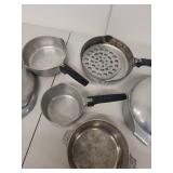 Set of 5 Wagner Ware Magnalite Vintage Aluminum Pots and Pans