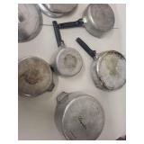 Set of 5 Wagner Ware Magnalite Vintage Aluminum Pots and Pans