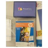 Lot of HP and Epson Photo Paper Packs and PictureMate Accessories