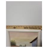 Framed Ricardo Moeller Village Scene Oil Painting 16x12