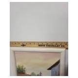 Framed Ricardo Moeller Village Scene Oil Painting 16x12