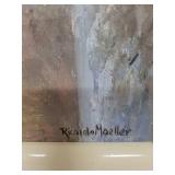 Framed Ricardo Moeller Village Scene Oil Painting 16x12