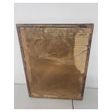 Framed Vintage Print of Girl Watching Bird with Rustic Frame