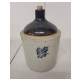 Western Stoneware Pottery Jug with Handle and Cork