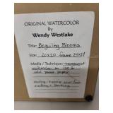 Framed Original Watercolor Beguiling Blooms by Wendy Westlake