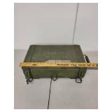 Military Surplus Wooden Ammo Crate 7.62mm Metal Storage Box