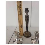 Group of Weighted Sterling Silver Candlestick Holders