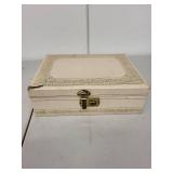 Vintage Jewelry Box with Assorted Costume Jewelry