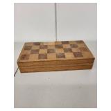 Stone Chess Set with Carved Onyx Pieces and Wooden Board-Box