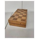Stone Chess Set with Carved Onyx Pieces and Wooden Board-Box
