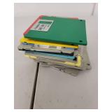 Lot of Vintage Floppy Disks and Lenovo Windows 8 Pro Recovery DVDs